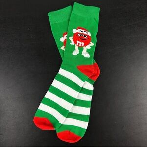 M&Ms Holiday Socks Red M&M Christmas Themed Size Medium 8-11
